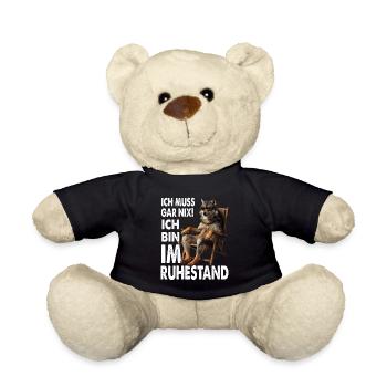 I don't have to do anything, I'm retired - Teddy Bear - black - Front