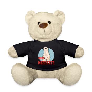 Meerkat Funny Meerkat Gift - Teddy Bear - black - Front