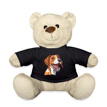 Foxhound anglais | Illustration de dessin animé - Nounours - noir - Devant