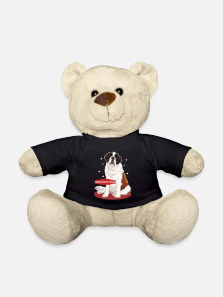 Bernhardiner Frauchen St. Bernhardshunde Geschenk - Teddy - Schwarz