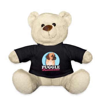 Puggle Dog Mom Dog Owner Gift - Teddy Bear - black - Front