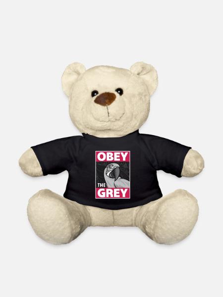 African Grey Obey The Grey Bird Propriétaire Amoureux des perroquets - Nounours - noir