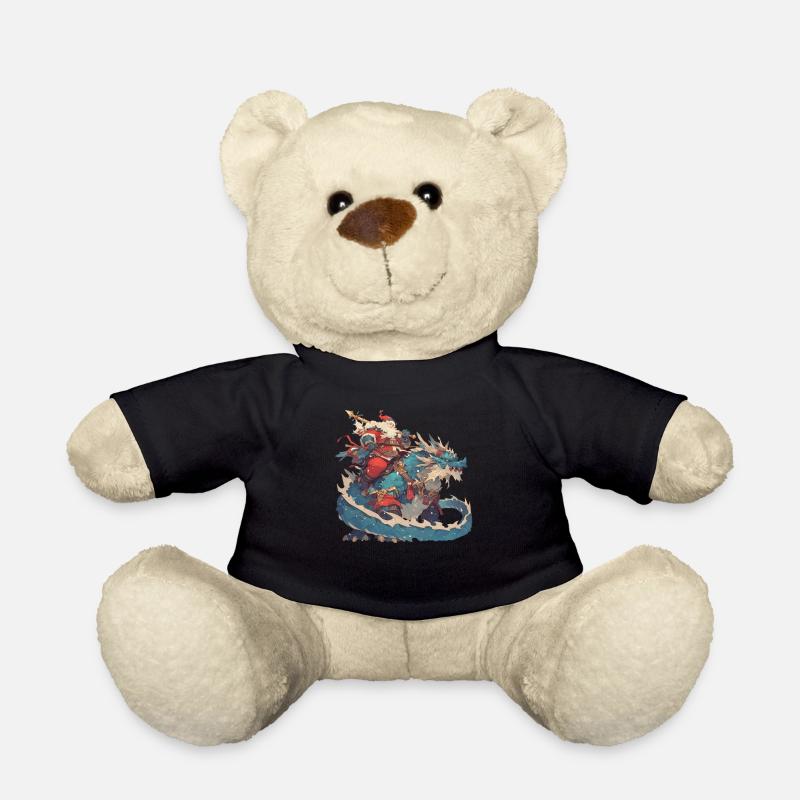 Drache Weihnachten Drache Kinder - Teddy - Schwarz