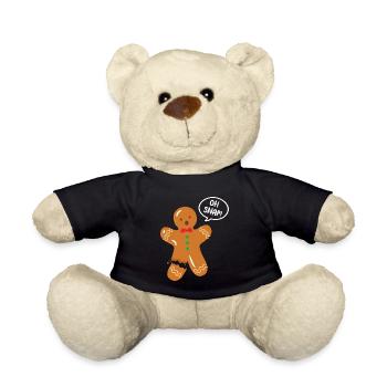Bäcker Bäckerein Backwaren Backen Geschenk - Teddy - Schwarz - Vorne