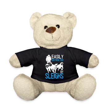 Sledding Sled dogs - Teddy Bear - black - Front