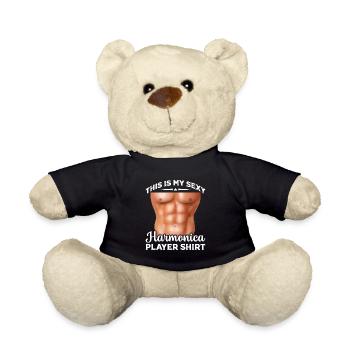 This Is My Sexy Harmonica Player Shirt Harmonica M - Teddy - Schwarz - Vorne