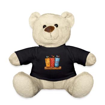 Lächelnde Tassen Trio in Herbstfarben - Teddy - Schwarz - Vorne