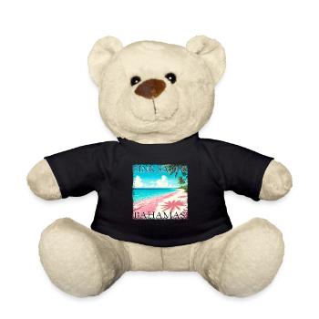 Bahamas Pink Sands Grunge Look - Teddy - Schwarz - Vorne