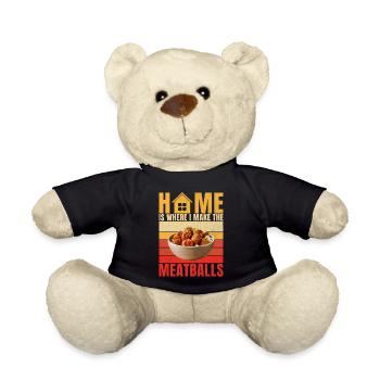 Cadeaux pour les amateurs de boulettes de viande - Nounours - noir - Devant