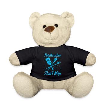 Artist Painter Graphic Paintbrushes Don ́t Nap - Teddy Bear - black - Front