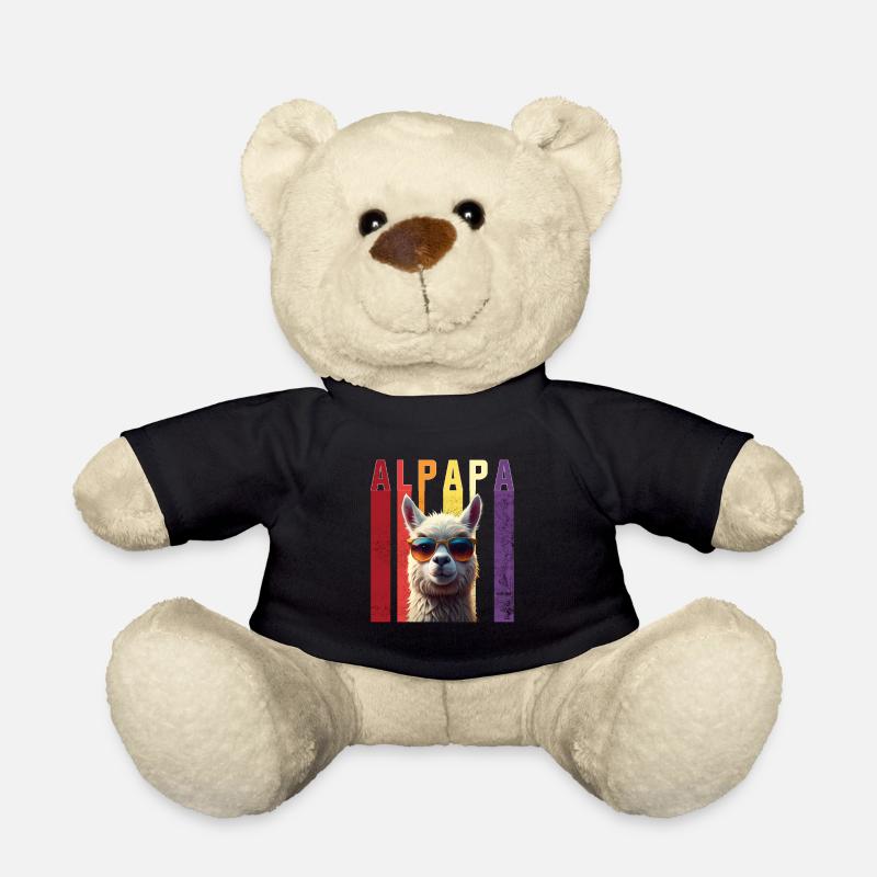 Paramètre drôle d’alpaga avec des lunettes de soleil - Nounours - noir