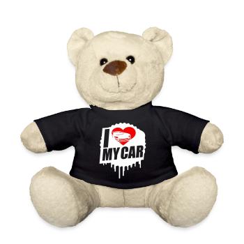 I Love My Car Saying Love Car Driving Cool Hobby - Teddy Bear - black - Front