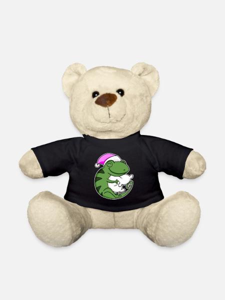 Chamäleon Müde Ausschlafen - Teddy - Schwarz