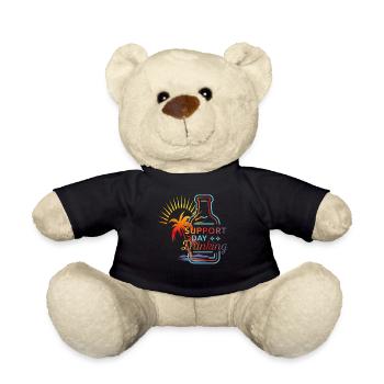 Support Day Drinking. Feiern, Erfrischung, Palmen, - Teddy - Schwarz - Vorne