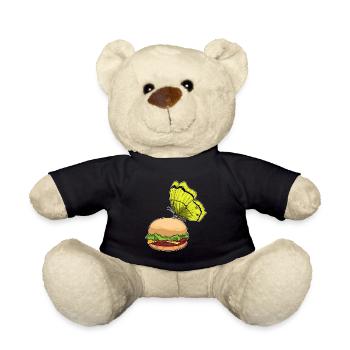 Butterfly Cheeseburger - Teddy Bear - black - Front