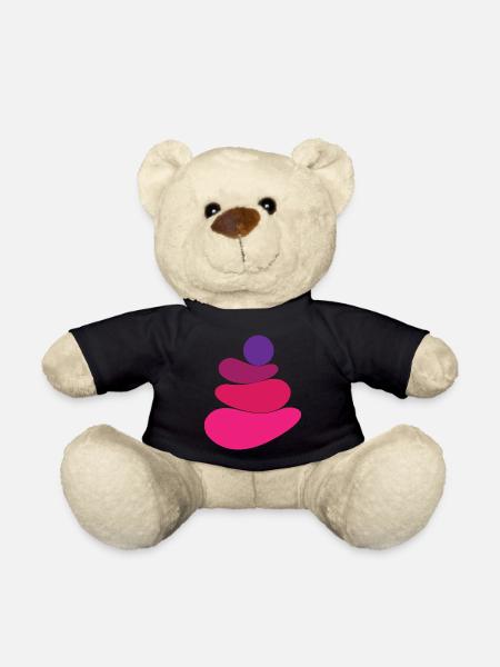 Pink stone/rock logo - Teddy Bear - black