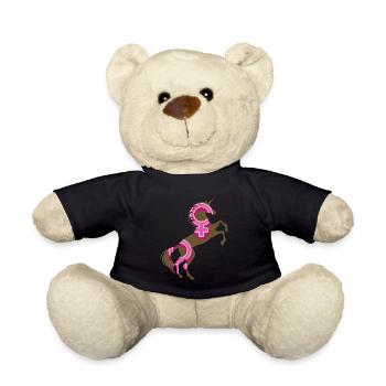 Female Symbol Unicorn T-Shirt Magical Unicorn Pun - Teddy Bear - black - Front