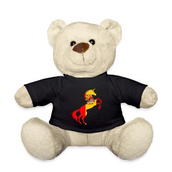 Licorne Espagne Drapeau Chemise Licorne Magique Espagnole - Nounours - noir - Devant