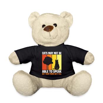 Cats May Not Be Able To Speak, But Their Purrs Say - Teddy Bear - black - Front