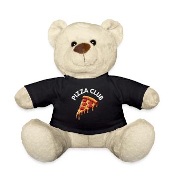 Pizza Club lustige Käsepizza für Fast-Food-Liebhaber - Teddy - Schwarz - Vorne