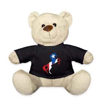 Einhorn Puerto Rico Flagge Einhorn Puerto-Ricanisches Wortspiel - Teddy - Schwarz - Vorne