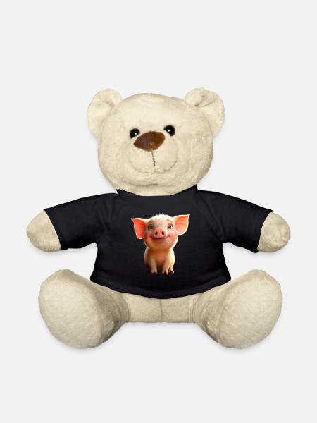 Cochon domestique Cochon Cochon Porcelet Cochon - Nounours - noir