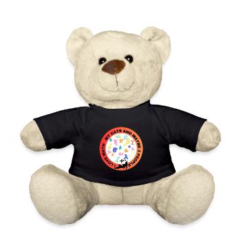 I love math and my cat - Teddy Bear - black - Front