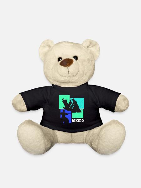 Aikido Kampfsport Geschenk - Teddy - Schwarz