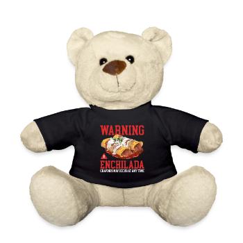 Enchilada Mexican Food Enchiladas Gift - Teddy Bear - black - Front