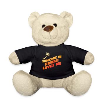 Jemand auf Hawaii liebt mich - Teddy - Schwarz - Vorne