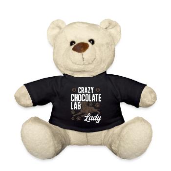 Chocolate Brown Labrador Retriever Dog - Teddy Bear - black - Front