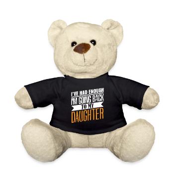Daughter Daughters Father Dad - Teddy Bear - black - Front