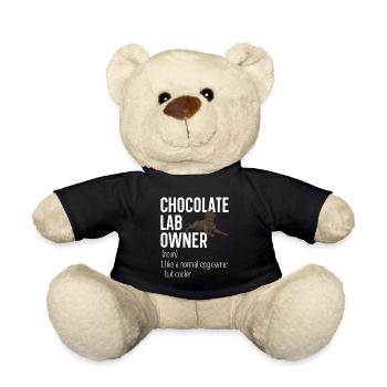 Chocolate Brown Labrador Retriever Dog - Teddy Bear - black - Front
