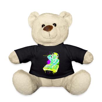DJ Monkey Music Party Fun Sunglasses Monkey Headph - Teddy Bear - black - Front