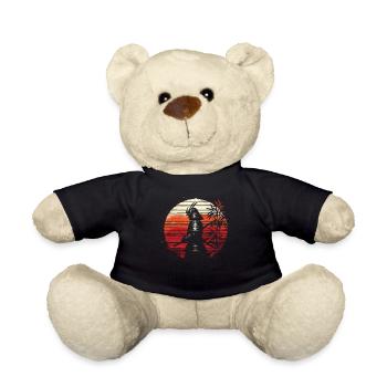 Samurai Ronin Schwertkampf Krieger Geschenk - Teddy - Schwarz - Vorne