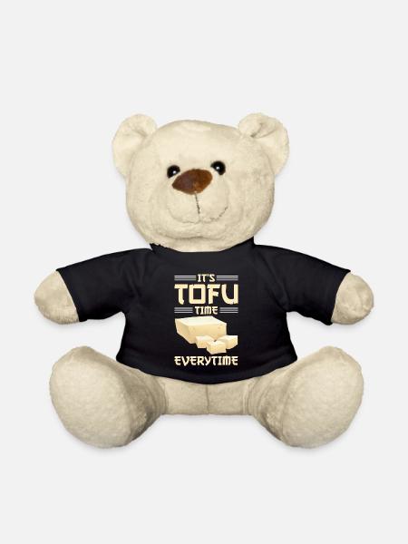 Design végétarien végétalien pour un fan de tofu - Nounours - noir
