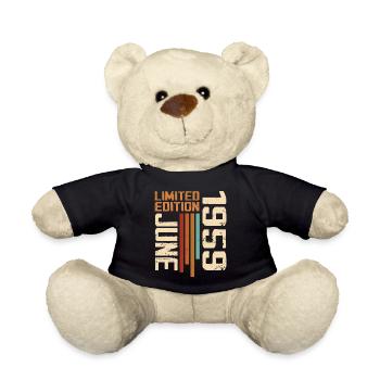 Juni 1959 Geburtstagsgeschenk Juni 1959 Retro 1959 - Teddy - Schwarz - Vorne