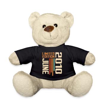 June 2010 Birthday Gift June 2010 Retro 2010 - Teddy Bear - black - Front