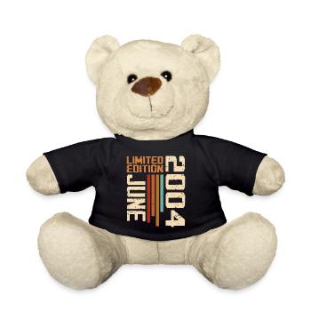 Juni 2004 Geburtstagsgeschenk Juni 2004 Retro 2004 - Teddy - Schwarz - Vorne