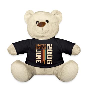 June 2006 Birthday Gift June 2006 Retro 2006 - Teddy Bear - black - Front