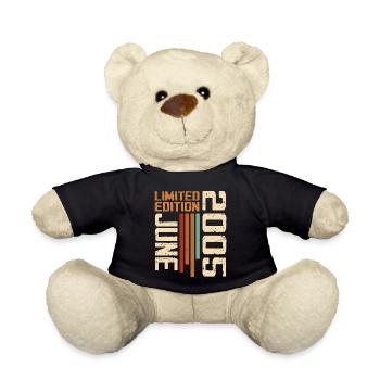 June 2005 Birthday Gift June 2005 Retro 2005 - Teddy Bear - black - Front