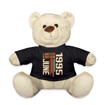 June 1995 Birthday Gift June 1995 Retro 1995 - Teddy Bear - black - Front
