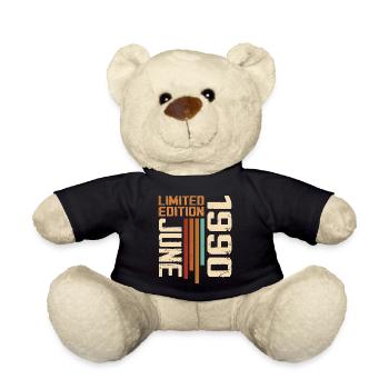 Juni 1990 Geburtstagsgeschenk Juni 1990 Retro 1990 - Teddy - Schwarz - Vorne