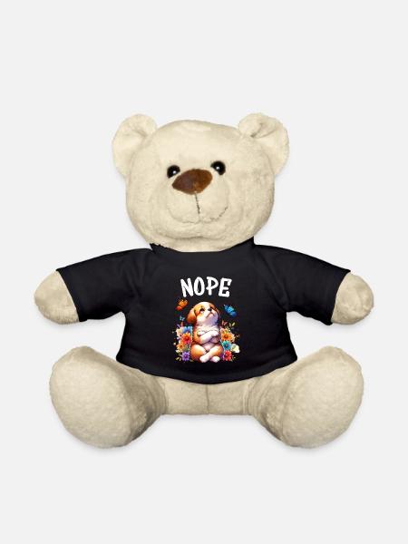 Hund Lustiger Spruch Nope für Hundeliebhaber - Teddy - Schwarz