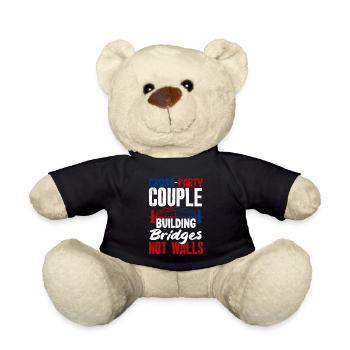 United In Love Unity Patriotic American - Teddy Bear - black - Front