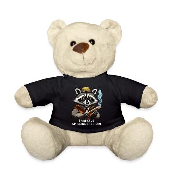 WASCHBÄR JOINT THANKFUL SMOKING RACCOON - Teddy Bear - black - Front