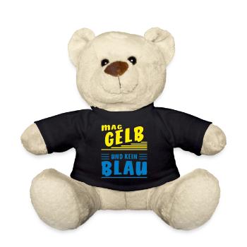 LIKES YELLOW AND NOT BLUE - Teddy Bear - black - Front