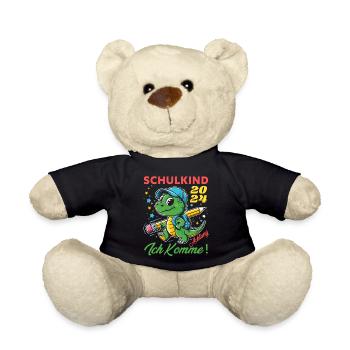 Einschulung Junge Geschenk Dino Achtung Ich Komme - Teddy - Schwarz - Vorne