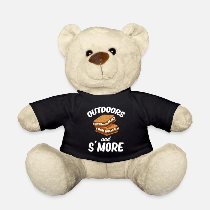 Outdoors and S'more Glamping Trailer Backpacking - Teddy Bear - black