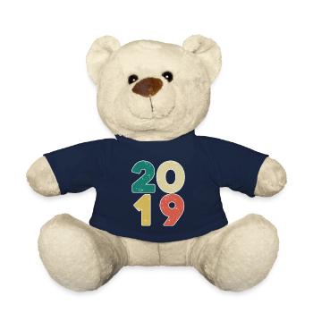 2019 - Year 2019 - Year 2019 - Teddy Bear - french navy - Front